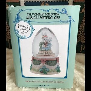 Rare Vintage Victorian Easter Parade Collection Musical Waterglobe